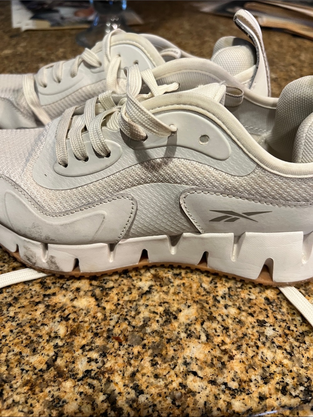 Reebok Women's Cream/White Chunky Trail Sneakers